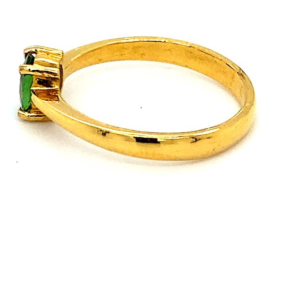 Tsavorite Garnet .75ct Solid 22K Yellow Gold Ring - Picture 5 of 6